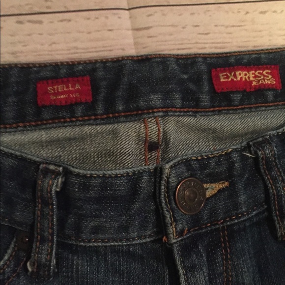 Express 'Stella' Medium Wash Skinny Jeans SZ 4R - Picture 4 of 7